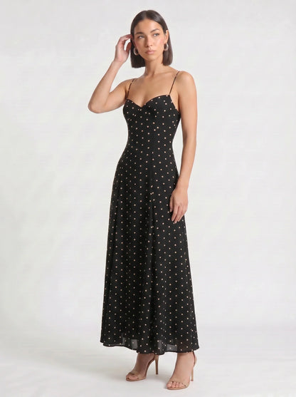 Nerina Polka Dot Maxi Dress