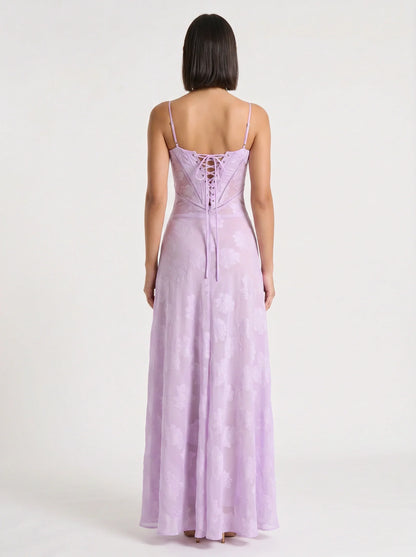 Annelise Satin Maxi Dress