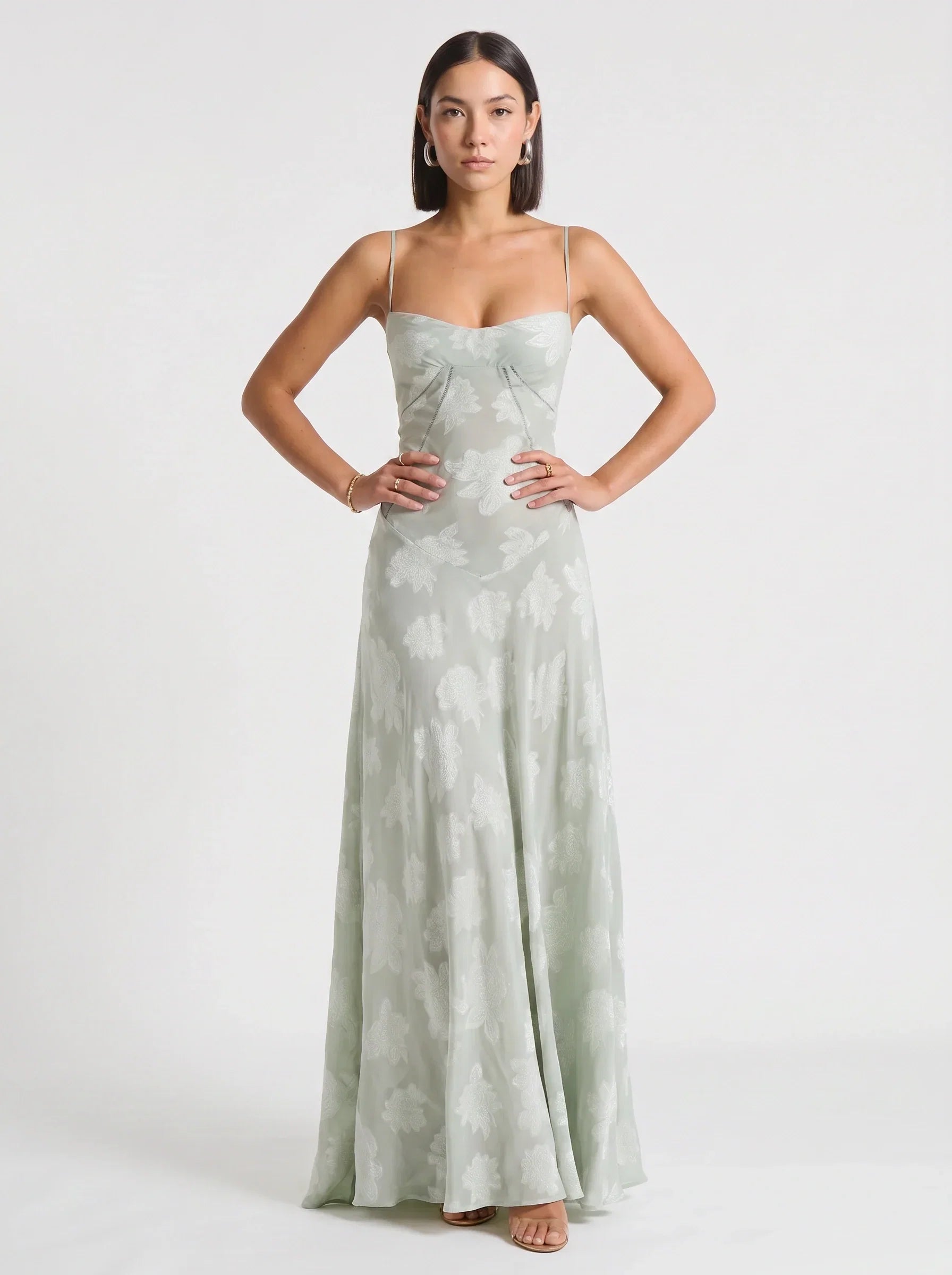 Annelise Satin Maxi Dress