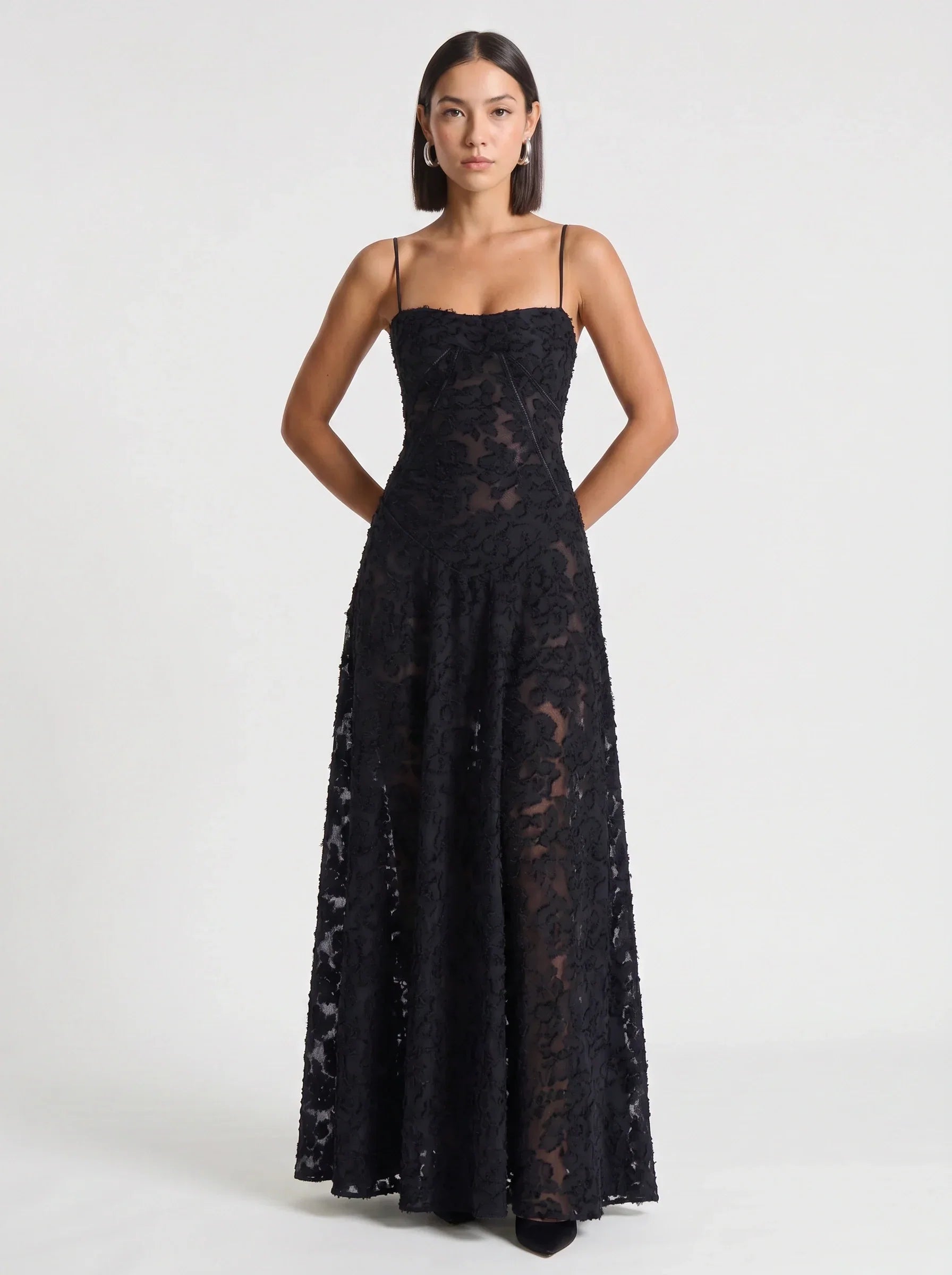 Annelise Satin Maxi Dress