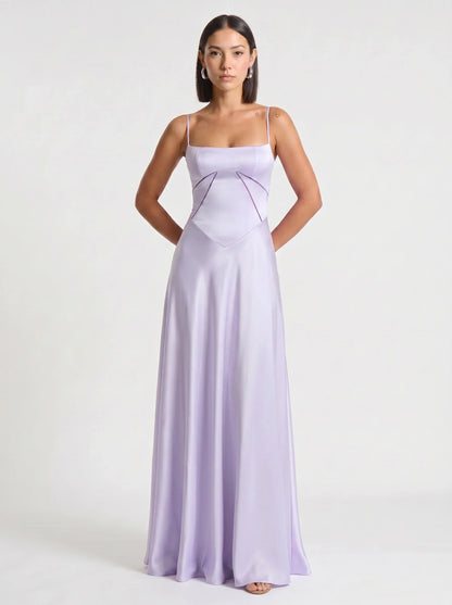 Annelise Satin Maxi Dress