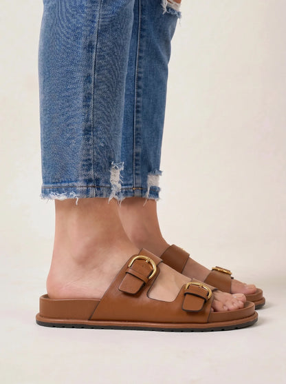 Marceau Double Buckle Slides
