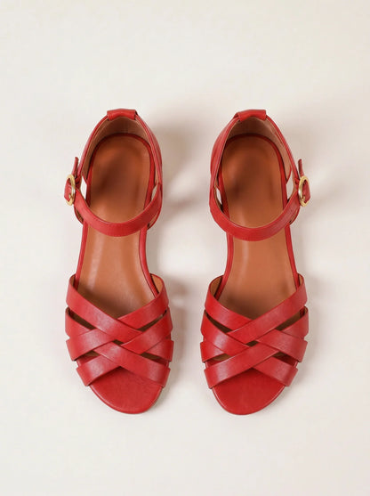 Lucera Woven Wedge Sandals