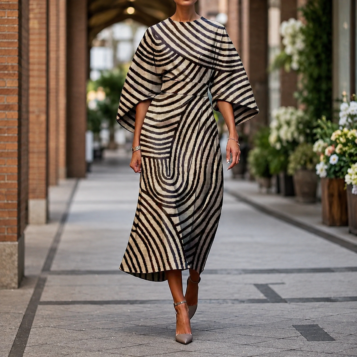 Sofia Batwing Midi Dress