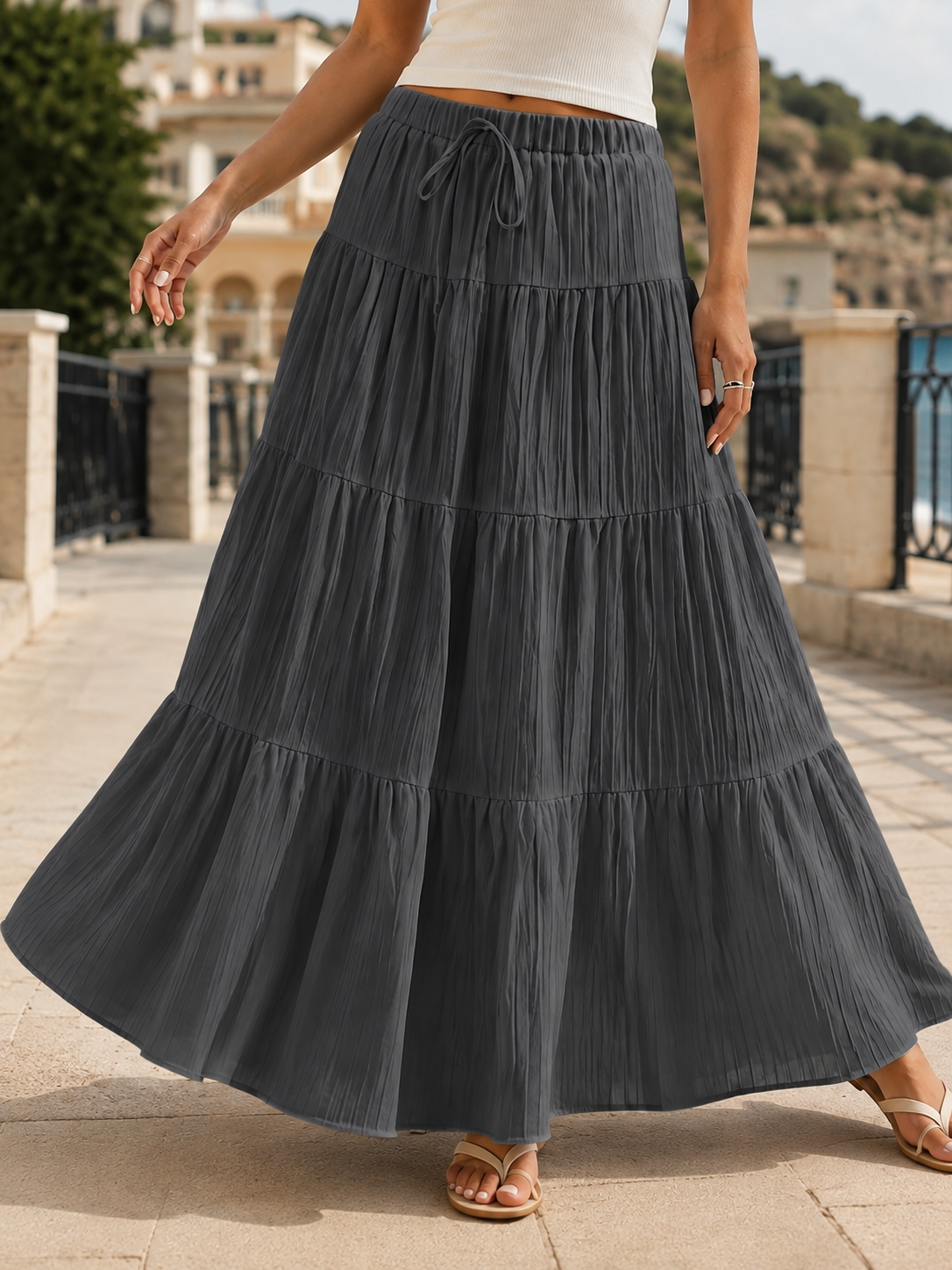 April Tiered Maxi Skirt