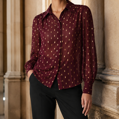 Zinnia Gold Dot Blouse
