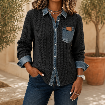 Olympia Denim Trim Shirt