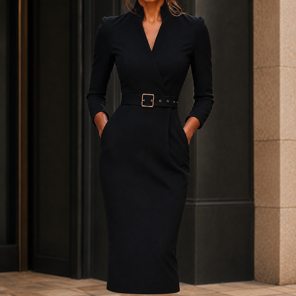 Bernadette Belted Midi Dress