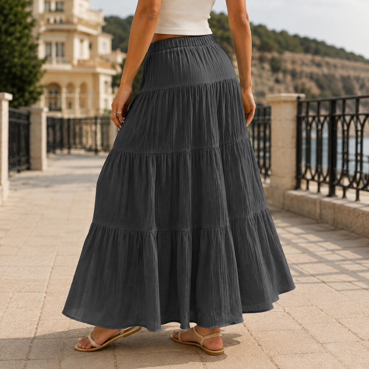 April Tiered Maxi Skirt