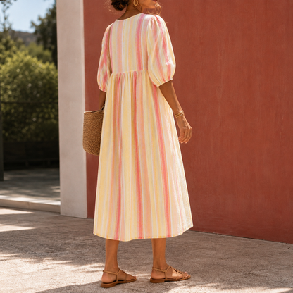 Ramona Striped Midi Dress