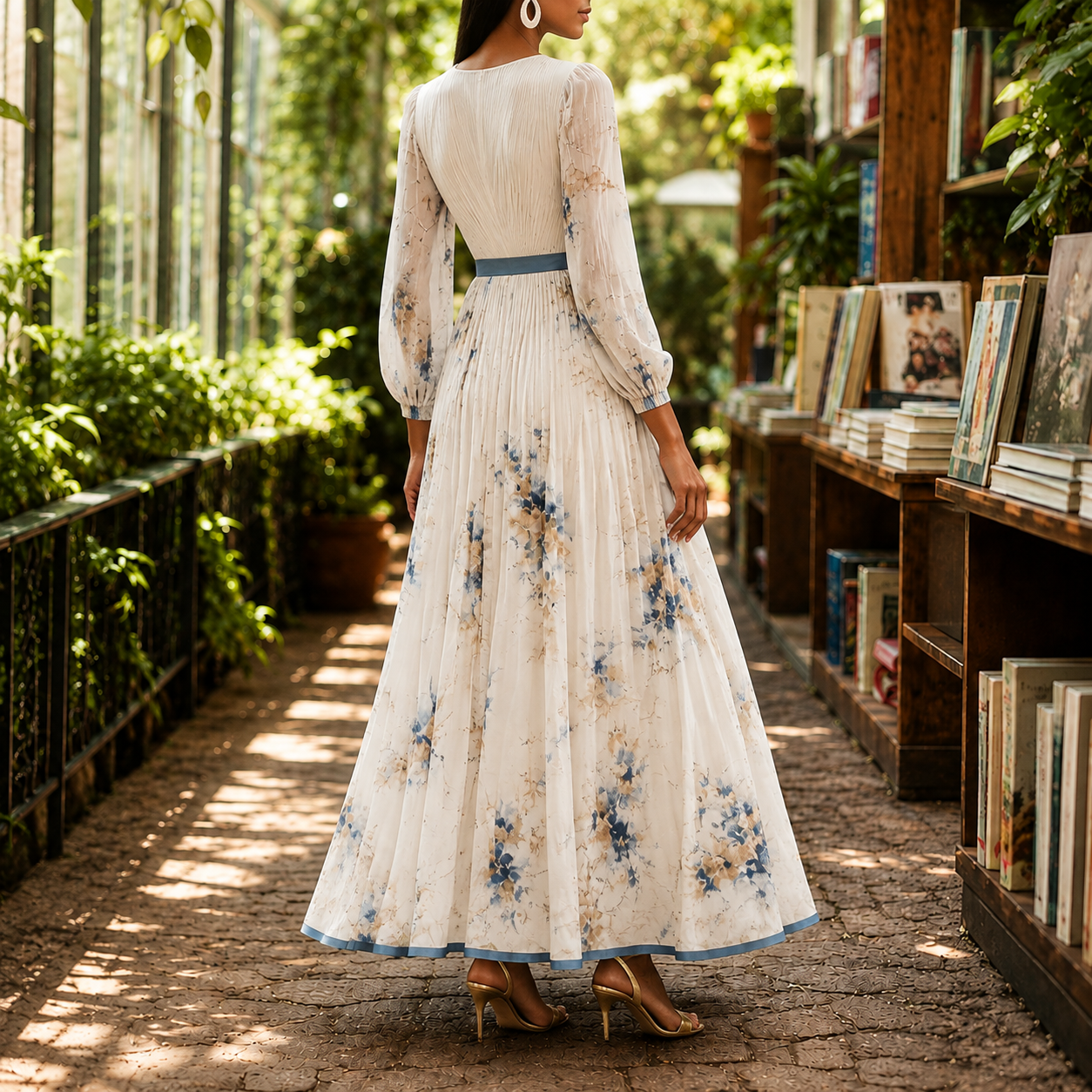Adele Pleated Maxi Dress