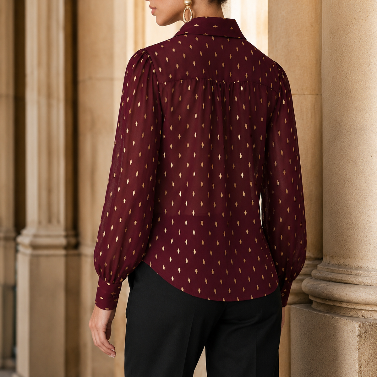 Zinnia Gold Dot Blouse