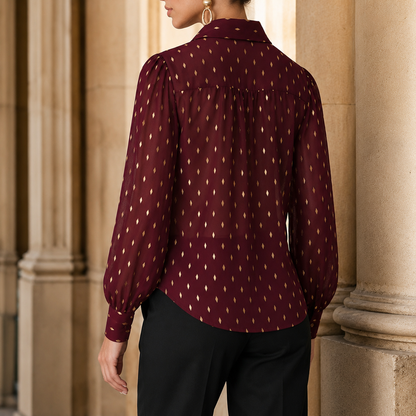 Zinnia Gold Dot Blouse