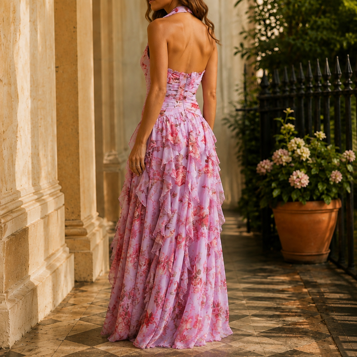Madeleine Ruffle Maxi Dress