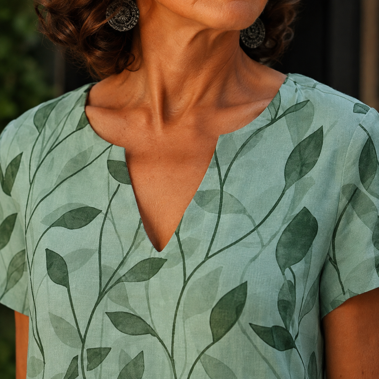 Matilda Leaf Print Dress