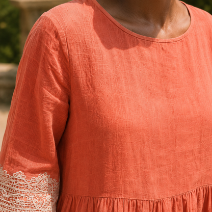 Xenia Embroidered Midi Dress