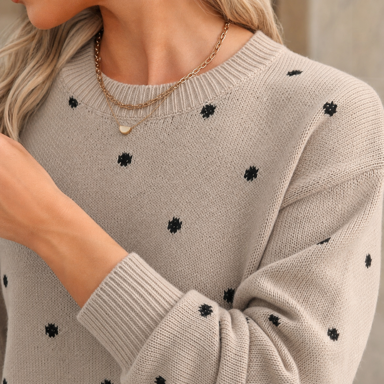 Pippa Polka Dot Sweater