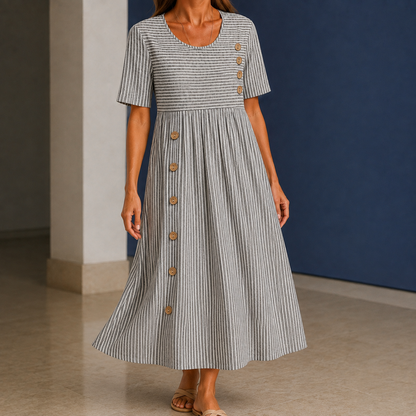 Lara Striped Midi Dress