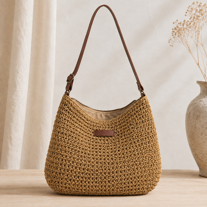 Carrera Woven Hobo Bag