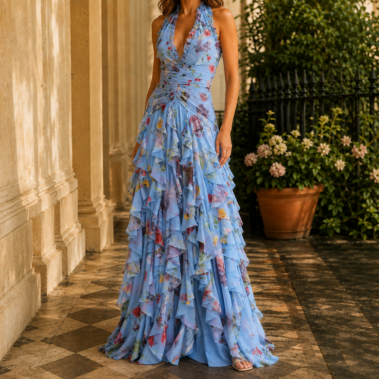Madeleine Ruffle Maxi Dress