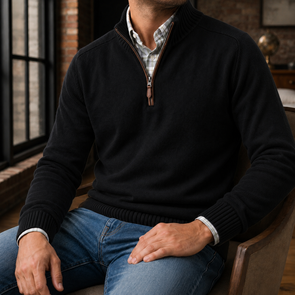 Matteo Quarter Zip Sweater