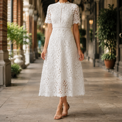 Faye Lace Midi Dress