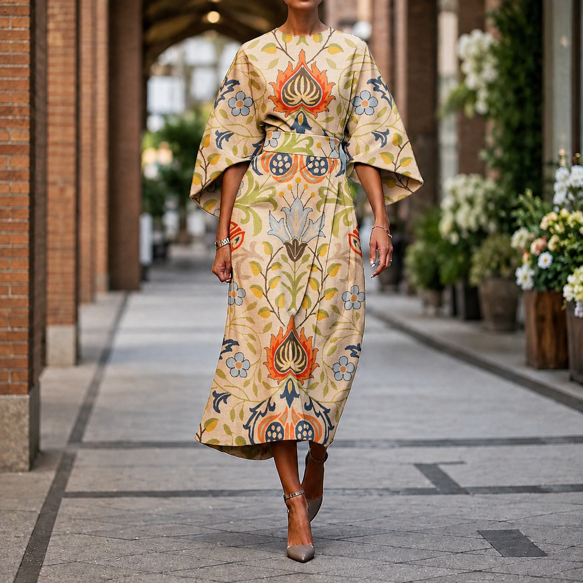 Sofia Batwing Midi Dress