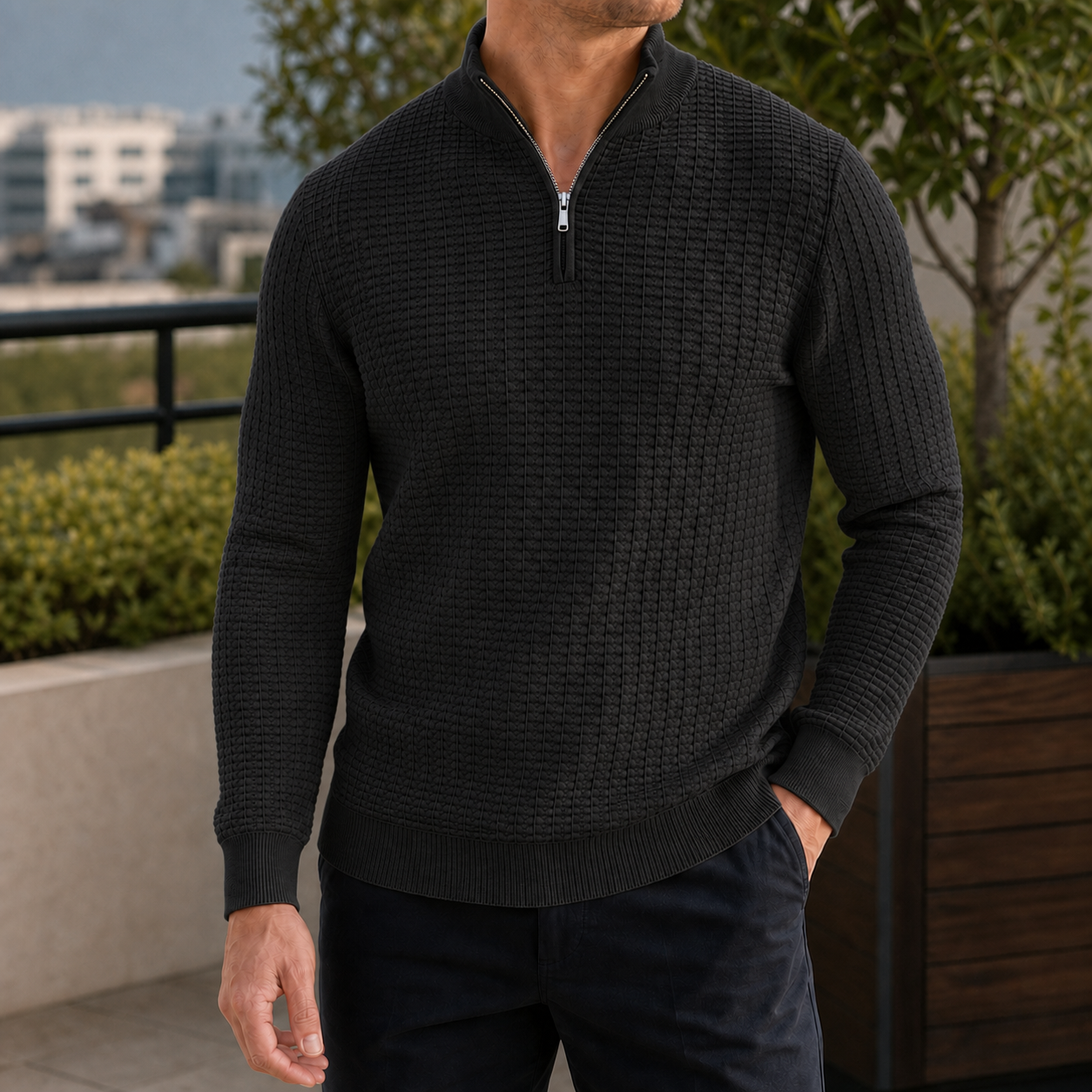 Octavian Quarter Zip Sweater