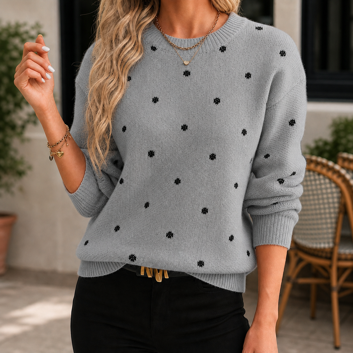 Pippa Polka Dot Sweater