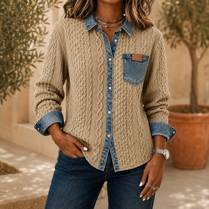 Olympia Denim Trim Shirt