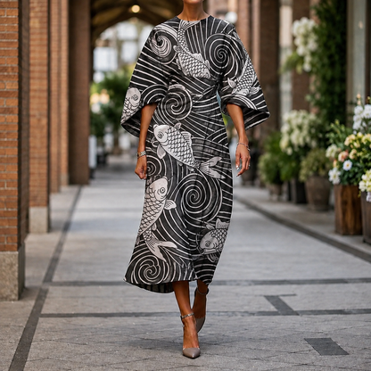 Sofia Batwing Midi Dress