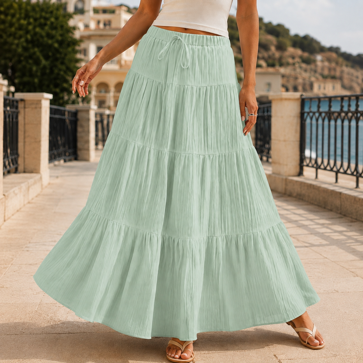 April Tiered Maxi Skirt