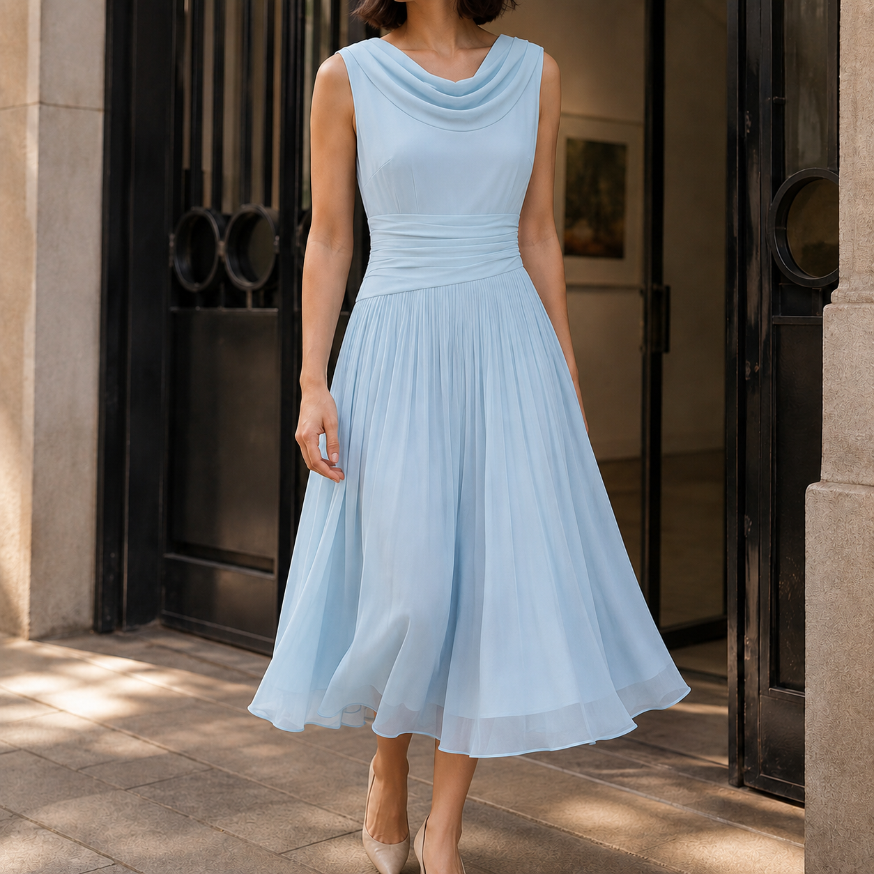 Mabel Cowl Neck Dress