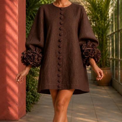 Ariadne Floral Cuff Dress