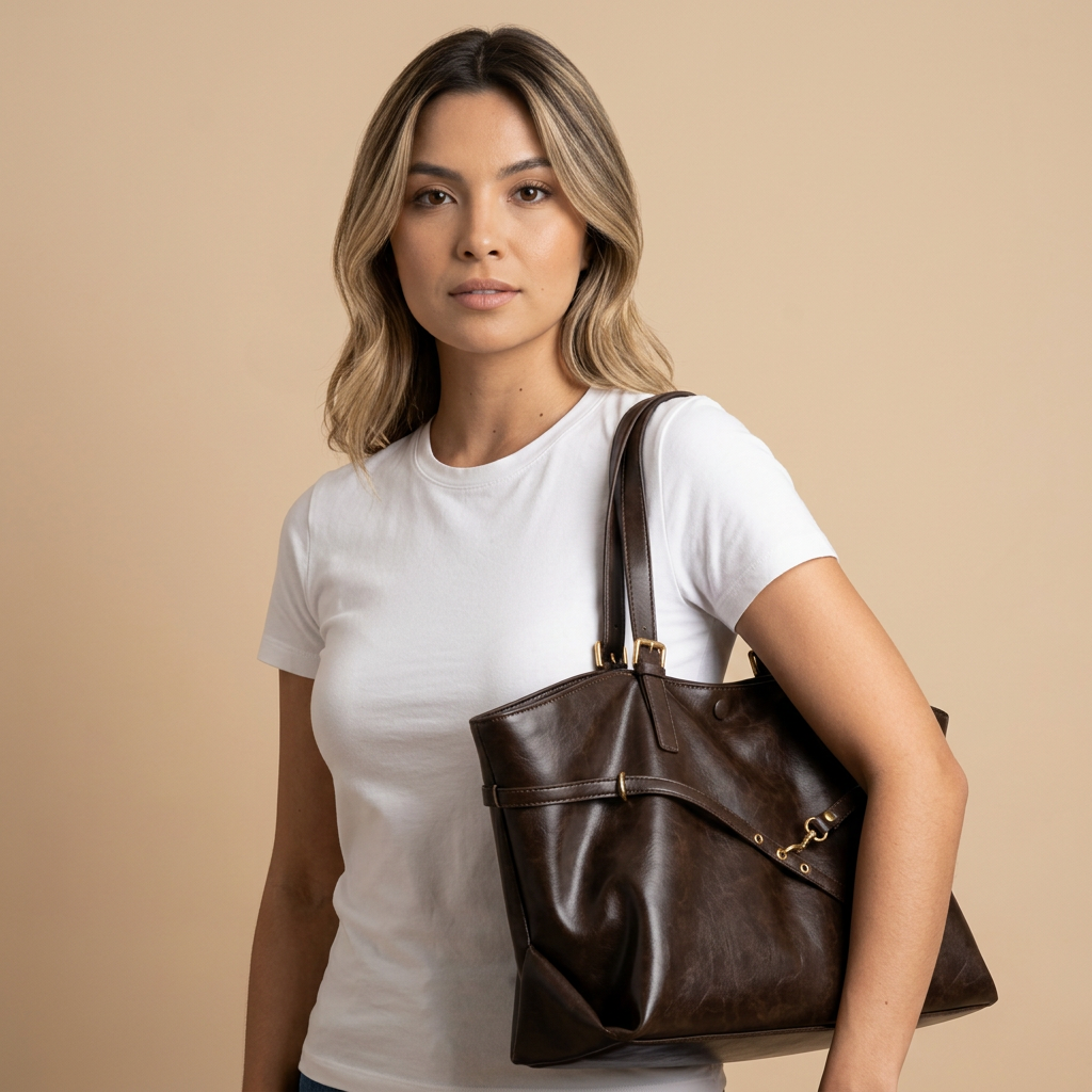 Valecourt Diagonal Strap Tote
