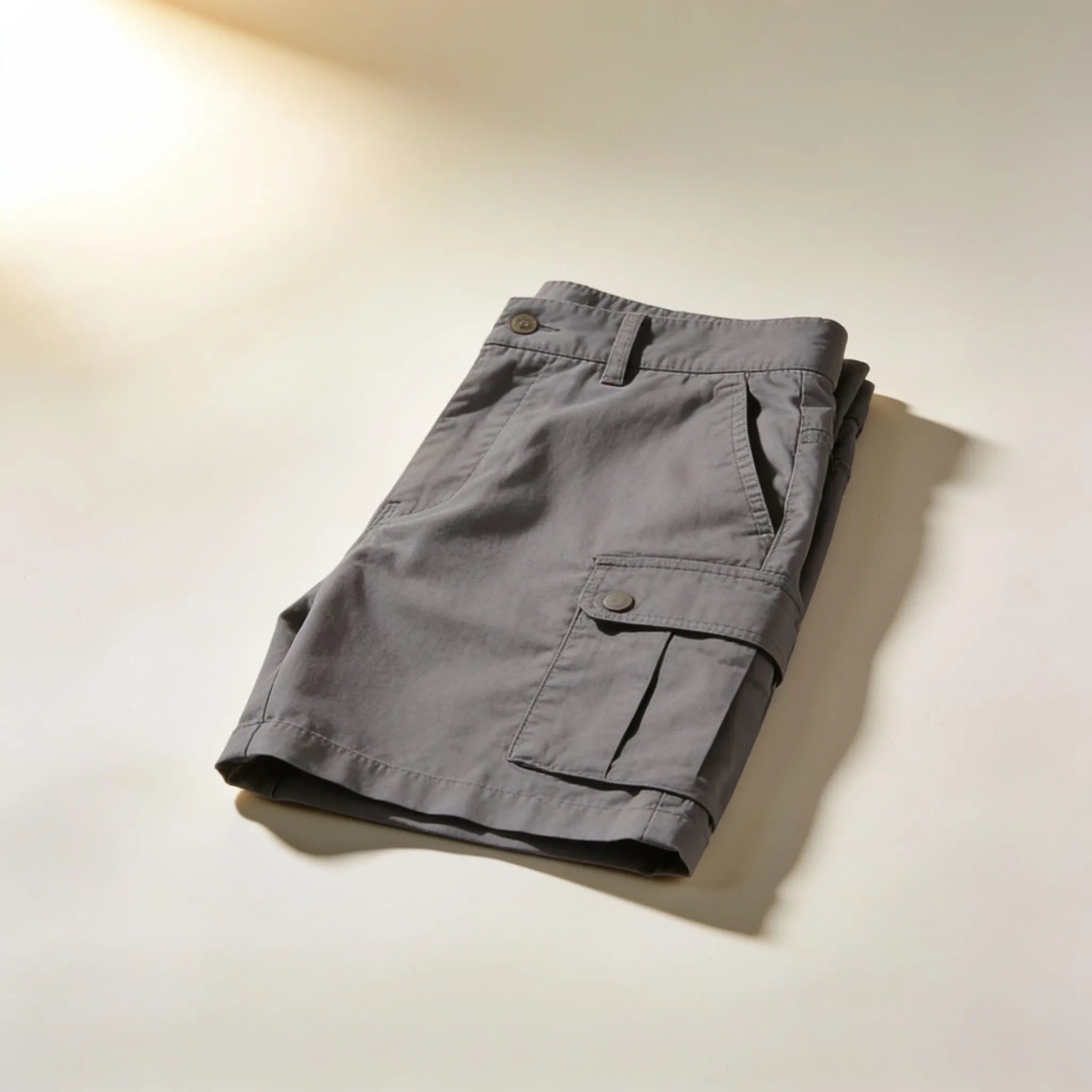 Men's Gray Relaxed-Fit Cargo Shorts - image 1